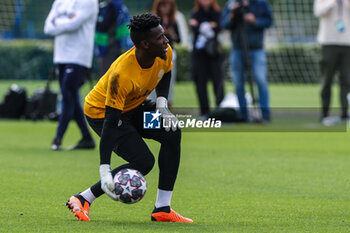 2023-06-05 - Andre Onana of FC Internazionale in action during the UEFA Champions League Final media day of FC Internazionale training session at Suning Training Center ahead of their UEFA Champions League Final match against Manchester City FC at Suning Training Center, Appiano Gentile, Italy on June 05, 2023 - INTER - FC INTERNAZIONALE TRAINING BEFORE THE 2022-2023 FINAL - UEFA CHAMPIONS LEAGUE - SOCCER