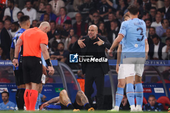 2023-06-10 - Coach of Manchester City Pep Guardiola during the UEFA Champions League, Final football match between Manchester City FC and FC Internazionale on June 10, 2023 at Ataturk Olympic Stadium in Istanbul, Turkey - FOOTBALL - CHAMPIONS LEAGUE - FINAL - MANCHESTER CITY V INTERNAZIONALE - UEFA CHAMPIONS LEAGUE - SOCCER