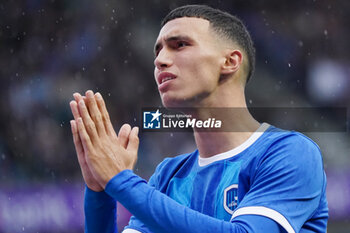 2023-08-02 - Bilal El Khannouss of KRC Genk during the UEFA Champions League, Second qualifying round, 2nd leg football match between KRC Genk and Servette FC on August 2, 2023 at the Cegeka Arena in Genk, Belgium - FOOTBALL - CHAMPIONS LEAGUE - KRC GENK V SERVETTE FC - UEFA CHAMPIONS LEAGUE - SOCCER