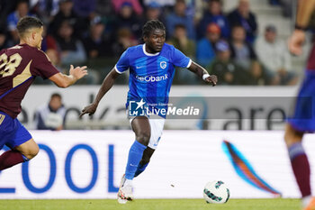 2023-08-02 - Christopher Bonsu Baah of KRC Genk during the UEFA Champions League, Second qualifying round, 2nd leg football match between KRC Genk and Servette FC on August 2, 2023 at the Cegeka Arena in Genk, Belgium - FOOTBALL - CHAMPIONS LEAGUE - KRC GENK V SERVETTE FC - UEFA CHAMPIONS LEAGUE - SOCCER