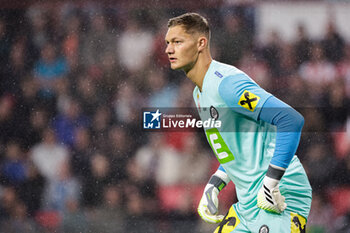 2023-08-08 - Goalkeeper Kjell Scherpen of Sturm Graz during the UEFA Champions League, Third qualifying round, 1st leg football match between PSV and SK Sturm Graz on August 8, 2023 at Philips Stadion in Eindhoven, Netherlands - FOOTBALL - CHAMPIONS LEAGUE - PSV V STURM GRAZ - UEFA CHAMPIONS LEAGUE - SOCCER
