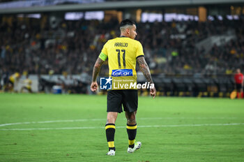 2023-08-19 - 11 Sergio Araujo of AEK FC during the UEFA Champions League, 3rd Qualification Round match between AEK FC and GNK Dinamo Zagreb at Opap Arena on August 19, 2023, in Athens, Greece. - AEK-DINAMO ZAGREB 3RD QUALIFICATION ROUND - UEFA CHAMPIONS LEAGUE - SOCCER