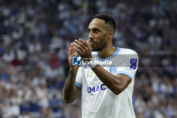2023-08-16 - Pierre-Emerick Aubameyang of Marseille during the UEFA Champions League, Third qualifying round, 2nd leg football match between Olympique de Marseille (OM) and Panathinaikos FC (Pana) on August 15, 2023 at Velodrome stadium in Marseille, France - FOOTBALL - CHAMPIONS LEAGUE - MARSEILLE V PANATHINAIKOS - UEFA CHAMPIONS LEAGUE - SOCCER