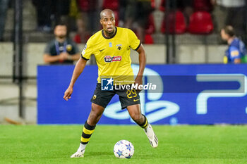 2023-08-22 - Djibril Sidibe of AEK Athens during the UEFA Champions League, Play-offs, 1st leg football match between Royal Antwerp FC and AEK Athens on August 22, 2023 at Bosuilstadion in Deurne, Belgium - FOOTBALL - CHAMPIONS LEAGUE - ROYAL ANTWERP V AEK ATHENS - UEFA CHAMPIONS LEAGUE - SOCCER
