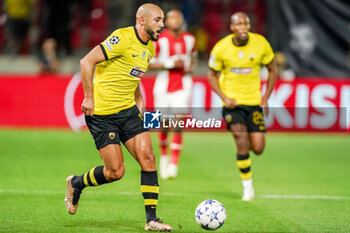 2023-08-22 - Nordin Amrabat of AEK Athens during the UEFA Champions League, Play-offs, 1st leg football match between Royal Antwerp FC and AEK Athens on August 22, 2023 at Bosuilstadion in Deurne, Belgium - FOOTBALL - CHAMPIONS LEAGUE - ROYAL ANTWERP V AEK ATHENS - UEFA CHAMPIONS LEAGUE - SOCCER