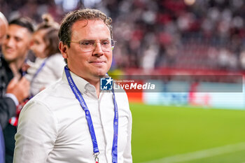 2023-08-22 - General Manager Sven Jaecques of Royal Antwerp during the UEFA Champions League, Play-offs, 1st leg football match between Royal Antwerp FC and AEK Athens on August 22, 2023 at Bosuilstadion in Deurne, Belgium - FOOTBALL - CHAMPIONS LEAGUE - ROYAL ANTWERP V AEK ATHENS - UEFA CHAMPIONS LEAGUE - SOCCER