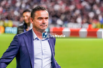 2023-08-22 - Director of Football Marc Overmars of Royal Antwerp during the UEFA Champions League, Play-offs, 1st leg football match between Royal Antwerp FC and AEK Athens on August 22, 2023 at Bosuilstadion in Deurne, Belgium - FOOTBALL - CHAMPIONS LEAGUE - ROYAL ANTWERP V AEK ATHENS - UEFA CHAMPIONS LEAGUE - SOCCER