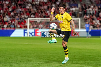 2023-08-22 - Steven Zuber of AEK Athens during the UEFA Champions League, Play-offs, 1st leg football match between Royal Antwerp FC and AEK Athens on August 22, 2023 at Bosuilstadion in Deurne, Belgium - FOOTBALL - CHAMPIONS LEAGUE - ROYAL ANTWERP V AEK ATHENS - UEFA CHAMPIONS LEAGUE - SOCCER