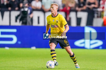 2023-08-22 - Jens Jonsson of AEK Athens during the UEFA Champions League, Play-offs, 1st leg football match between Royal Antwerp FC and AEK Athens on August 22, 2023 at Bosuilstadion in Deurne, Belgium - FOOTBALL - CHAMPIONS LEAGUE - ROYAL ANTWERP V AEK ATHENS - UEFA CHAMPIONS LEAGUE - SOCCER