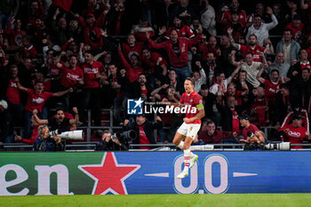 2023-08-30 - Luuk de Jong of PSV celebrates after scoring his teams third goal during the UEFA Champions League, Play-offs, 2nd leg football match between PSV and Rangers on August 30, 2023 at the Philips Stadion in Eindhoven, Netherlands - FOOTBALL - CHAMPIONS LEAGUE - PSV V RANGERS - UEFA CHAMPIONS LEAGUE - SOCCER