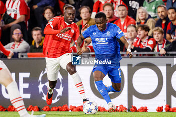 2023-08-30 - Jordan Teze of PSV, Rabbi Matondo of Rangers during the UEFA Champions League, Play-offs, 2nd leg football match between PSV and Rangers on August 30, 2023 at the Philips Stadion in Eindhoven, Netherlands - FOOTBALL - CHAMPIONS LEAGUE - PSV V RANGERS - UEFA CHAMPIONS LEAGUE - SOCCER