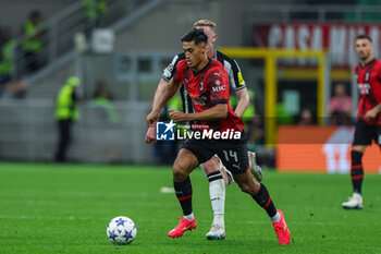2023-09-19 - Tijjani Reijnders of AC Milan seen in action during UEFA Champions League 2023/24 Group Stage - Group F football match between AC Milan and Newcastle United FC at San Siro Stadium, Milan, Italy on September 19, 2023 - AC MILAN VS NEWCASTLE UNITED FC - UEFA CHAMPIONS LEAGUE - SOCCER