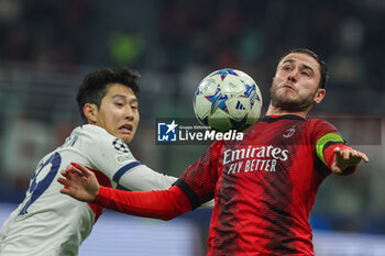 2023-11-07 - Davide Calabria of AC Milan seen in action during UEFA Champions League 2023/24 Group Stage - Group F football match between AC Milan and Paris Saint-Germain FC at San Siro Stadium, Milan, Italy on November 07, 2023 - AC MILAN VS PARIS SAINT-GERMAIN - UEFA CHAMPIONS LEAGUE - SOCCER