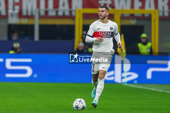 2023-11-07 - Lucas Hernandez of Paris Saint-Germain FC seen in action during UEFA Champions League 2023/24 Group Stage - Group F football match between AC Milan and Paris Saint-Germain FC at San Siro Stadium, Milan, Italy on November 07, 2023 - AC MILAN VS PARIS SAINT-GERMAIN - UEFA CHAMPIONS LEAGUE - SOCCER