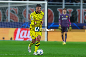2023-11-28 - Emre Can of Borussia Dortmund seen in action during UEFA Champions League 2023/24 Group Stage - Group F football match between AC Milan and Borussia Dortmund at San Siro Stadium, Milan, Italy on November 28, 2023 - AC MILAN VS BORUSSIA DORTMUND - UEFA CHAMPIONS LEAGUE - SOCCER