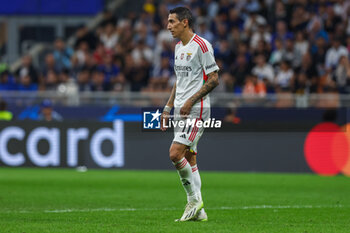 2023-10-03 - Angel Di Maria of SL Benfica reacts during the UEFA Champions League 2023/24 Group Stage - Group D football match between FC Internazionale and SL Benfica at Giuseppe Meazza Stadium, Milan, Italy on October 03, 2023 - INTER - FC INTERNAZIONALE VS SL BENFICA - UEFA CHAMPIONS LEAGUE - SOCCER