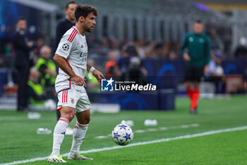 2023-10-03 - Juan Bernat of SL Benfica seen in action during the UEFA Champions League 2023/24 Group Stage - Group D football match between FC Internazionale and SL Benfica at Giuseppe Meazza Stadium, Milan, Italy on October 03, 2023 - INTER - FC INTERNAZIONALE VS SL BENFICA - UEFA CHAMPIONS LEAGUE - SOCCER