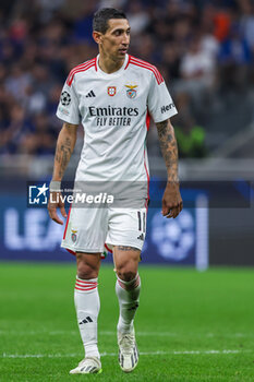 2023-10-03 - Angel Di Maria of SL Benfica seen in action during the UEFA Champions League 2023/24 Group Stage - Group D football match between FC Internazionale and SL Benfica at Giuseppe Meazza Stadium, Milan, Italy on October 03, 2023 - INTER - FC INTERNAZIONALE VS SL BENFICA - UEFA CHAMPIONS LEAGUE - SOCCER