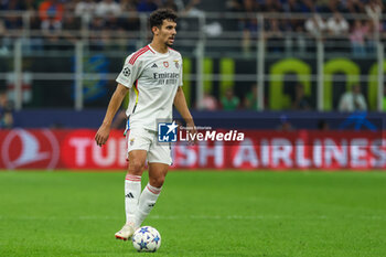 2023-10-03 - Tomas Araujo of SL Benfica seen in action during the UEFA Champions League 2023/24 Group Stage - Group D football match between FC Internazionale and SL Benfica at Giuseppe Meazza Stadium, Milan, Italy on October 03, 2023 - INTER - FC INTERNAZIONALE VS SL BENFICA - UEFA CHAMPIONS LEAGUE - SOCCER