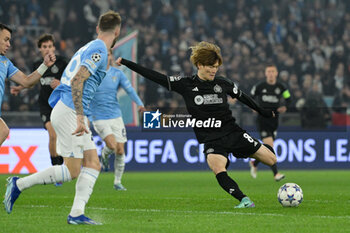 2023-11-28 - Kyogo Furuhashi (Celtic FC);  during the UEFA Champions League 2023-2024 football match between SS Lazio and Celtic FC at the Olympic Stadium in Rome on November 28, 2023. - SS LAZIO VS CELTIC FC - UEFA CHAMPIONS LEAGUE - SOCCER