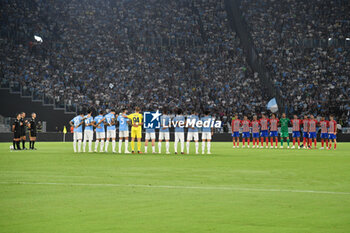 2023-09-19 - minute of silence for the victims of the earthquake in Morocco and Libya during the UEFA Champions League 2023-2024 football match between SS Lazio and Atletico Madrid at the Olympic Stadium in Rome on September 19, 2023. - SS LAZIO VS CLUB ATLETICO DE MADRID - UEFA CHAMPIONS LEAGUE - SOCCER