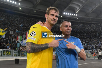 2023-09-19 - Ivan Provedel (SS Lazio); and Patric (SS Lazio);  during the UEFA Champions League 2023-2024 football match between SS Lazio and Atletico Madrid at the Olympic Stadium in Rome on September 19, 2023. - SS LAZIO VS CLUB ATLETICO DE MADRID - UEFA CHAMPIONS LEAGUE - SOCCER