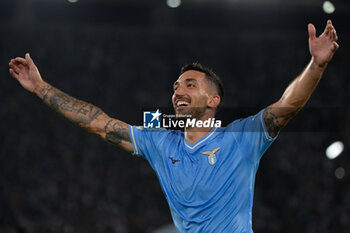 2023-09-19 - Danilo Cataldi (SS Lazio); celebrates after scoring the goal 1-1 during the UEFA Champions League 2023-2024 football match between SS Lazio and Atletico Madrid at the Olympic Stadium in Rome on September 19, 2023. - SS LAZIO VS CLUB ATLETICO DE MADRID - UEFA CHAMPIONS LEAGUE - SOCCER