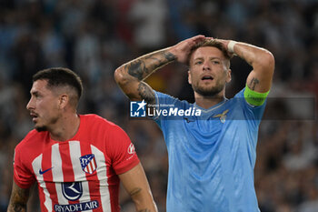 2023-09-19 - Ciro Immobile (SS Lazio);  during the UEFA Champions League 2023-2024 football match between SS Lazio and Atletico Madrid at the Olympic Stadium in Rome on September 19, 2023. - SS LAZIO VS CLUB ATLETICO DE MADRID - UEFA CHAMPIONS LEAGUE - SOCCER