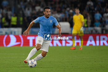 2023-09-19 - Pedro (SS Lazio);  during the UEFA Champions League 2023-2024 football match between SS Lazio and Atletico Madrid at the Olympic Stadium in Rome on September 19, 2023. - SS LAZIO VS CLUB ATLETICO DE MADRID - UEFA CHAMPIONS LEAGUE - SOCCER