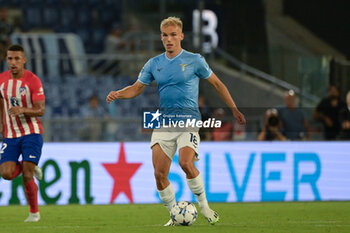 2023-09-19 - Gustav Isaksen (SS Lazio);  during the UEFA Champions League 2023-2024 football match between SS Lazio and Atletico Madrid at the Olympic Stadium in Rome on September 19, 2023. - SS LAZIO VS CLUB ATLETICO DE MADRID - UEFA CHAMPIONS LEAGUE - SOCCER
