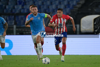 2023-09-19 - Nahuel Molina (Club Atletico de Madrid); Ciro Immobile (SS Lazio);  during the UEFA Champions League 2023-2024 football match between SS Lazio and Atletico Madrid at the Olympic Stadium in Rome on September 19, 2023. - SS LAZIO VS CLUB ATLETICO DE MADRID - UEFA CHAMPIONS LEAGUE - SOCCER