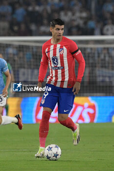 2023-09-19 - Alvaro Morata (Club Atletico de Madrid);  during the UEFA Champions League 2023-2024 football match between SS Lazio and Atletico Madrid at the Olympic Stadium in Rome on September 19, 2023. - SS LAZIO VS CLUB ATLETICO DE MADRID - UEFA CHAMPIONS LEAGUE - SOCCER