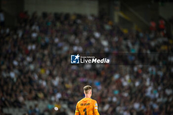 2023-09-19 - Goalkeeper Marc-Andre ter Stegen (FC Barcelona) during a UEFA Champions League first match between FC Barcelona and Royal Antwerp at Estadi Olimpic Lluis Companys, in Barcelona, ,Spain on September 19, 2023. (Photo / Felipe Mondino) - FC BARCELONA - ROYAL ANTWERP - UEFA CHAMPIONS LEAGUE - SOCCER