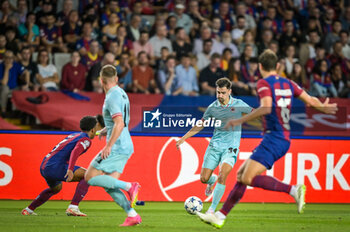 2023-09-19 - Soumaula Coulibaly (Antwerp) during a UEFA Champions League first match between FC Barcelona and Royal Antwerp at Estadi Olimpic Lluis Companys, in Barcelona, ,Spain on September 19, 2023. (Photo / Felipe Mondino) - FC BARCELONA - ROYAL ANTWERP - UEFA CHAMPIONS LEAGUE - SOCCER