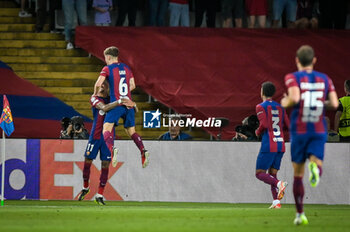 2023-09-19 - Raphinha (FC Barcelona) and Gavi (FC Barcelona) during a UEFA Champions League first match between FC Barcelona and Royal Antwerp at Estadi Olimpic Lluis Companys, in Barcelona, ,Spain on September 19, 2023. (Photo / Felipe Mondino) - FC BARCELONA - ROYAL ANTWERP - UEFA CHAMPIONS LEAGUE - SOCCER
