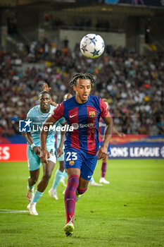 2023-09-19 - Jules Kounde (FC Barcelona) during a UEFA Champions League first match between FC Barcelona and Royal Antwerp at Estadi Olimpic Lluis Companys, in Barcelona, ,Spain on September 19, 2023. (Photo / Felipe Mondino) - FC BARCELONA - ROYAL ANTWERP - UEFA CHAMPIONS LEAGUE - SOCCER