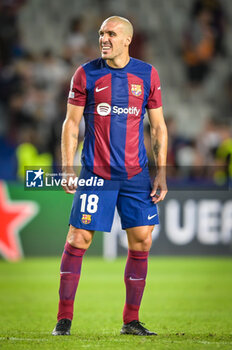 2023-09-19 - Oriol Romeu (FC Barcelona) during a UEFA Champions League first match between FC Barcelona and Royal Antwerp at Estadi Olimpic Lluis Companys, in Barcelona, ,Spain on September 19, 2023. (Photo / Felipe Mondino) - FC BARCELONA - ROYAL ANTWERP - UEFA CHAMPIONS LEAGUE - SOCCER