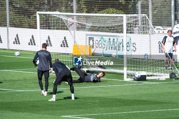 2023-09-19 - Kepa Arrizabalaga of Real Madrid during the training session the day before the football match of Champions League against Union Berlin at Ciudad Real Madrid on September 19, 2023 in Valdebebas (Madrid), Spain - TRAINING SESSION AND PRESS CONFERENCE OF REAL MADRID - UEFA CHAMPIONS LEAGUE - SOCCER