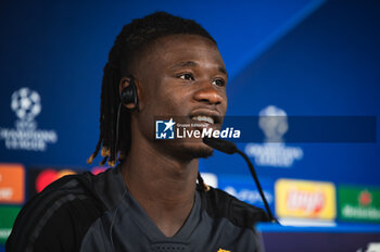 2023-09-19 - Eduardo Camavinga (Real Madrid) during the press conference the day before the football match of Champions League against Union Berlin at Ciudad Real Madrid on September 19, 2023 in Valdebebas (Madrid), Spain - TRAINING SESSION AND PRESS CONFERENCE OF REAL MADRID - UEFA CHAMPIONS LEAGUE - SOCCER