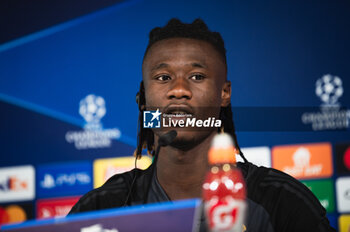 2023-09-19 - Eduardo Camavinga (Real Madrid) during the press conference the day before the football match of Champions League against Union Berlin at Ciudad Real Madrid on September 19, 2023 in Valdebebas (Madrid), Spain - TRAINING SESSION AND PRESS CONFERENCE OF REAL MADRID - UEFA CHAMPIONS LEAGUE - SOCCER