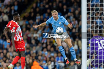 2023-09-19 - Manchester City forward Erling Haaland during the Champions League match between Manchester City and Red Star Belgrade at the Etihad Stadium, Manchester, England on 19 September 2023. Photo Ian Stephen/ProSportsImages / DPPI - FOOTBALL - CHAMPIONS LEAGUE - MANCHESTER CITY V RED STAR BELGRADE - UEFA CHAMPIONS LEAGUE - SOCCER