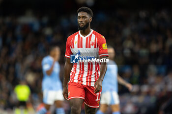 2023-09-19 - Red Star Belgrade forward Jean-Philippe Krasso during the Champions League match between Manchester City and Red Star Belgrade at the Etihad Stadium, Manchester, England on 19 September 2023. Photo Ian Stephen/ProSportsImages / DPPI - FOOTBALL - CHAMPIONS LEAGUE - MANCHESTER CITY V RED STAR BELGRADE - UEFA CHAMPIONS LEAGUE - SOCCER