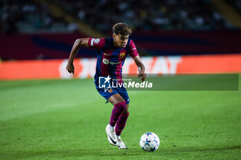 2023-09-19 - Lamine Yamal of Fc Barcelona during the UEFA Champions League Group H match played between FC Barcelona and Royal Antwerp FC at Estadi Olimpic Lluis Companys on September 19, 2023 in Barcelona, Spain. Photo Javier Borrego / SpainDPPI / DPPI - FOOTBALL - CHAMPIONS LEAGUE - FC BARCELONA V ROYAL ANTWERP - UEFA CHAMPIONS LEAGUE - SOCCER