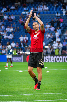 2023-09-20 - Leonardo Bonucci (Union Berlin) during the warm up before football match between Real Madrid and Union Berlin valid for the matchday 01 of the Uefa Champions League played at Santiago Bernabeu stadium on September 20, 2023 in Madrid, Spain - REAL MADRID VS UNION BERLIN - UEFA CHAMPIONS LEAGUE - SOCCER
