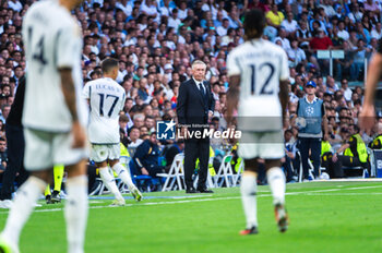 2023-09-20 - Carlo Ancelotti (Real Madrid) during the football match between Real Madrid and Union Berlin valid for the matchday 01 of the Uefa Champions League played at Santiago Bernabeu stadium on September 20, 2023 in Madrid, Spain - REAL MADRID VS UNION BERLIN - UEFA CHAMPIONS LEAGUE - SOCCER