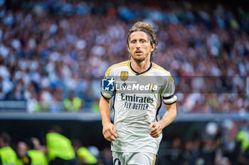 2023-09-20 - Luka Modric (Real Madrid) during the football match between Real Madrid and Union Berlin valid for the matchday 01 of the Uefa Champions League played at Santiago Bernabeu stadium on September 20, 2023 in Madrid, Spain - REAL MADRID VS UNION BERLIN - UEFA CHAMPIONS LEAGUE - SOCCER