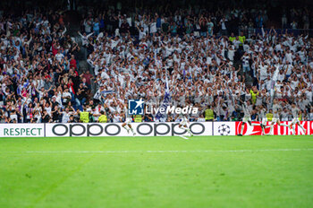 2023-09-20 - Jude Bellingham (Real Madrid) celebrate after scoring the winning goal of the football match between Real Madrid and Union Berlin valid for the matchday 01 of the Uefa Champions League played at Santiago Bernabeu stadium on September 20, 2023 in Madrid, Spain - REAL MADRID VS UNION BERLIN - UEFA CHAMPIONS LEAGUE - SOCCER