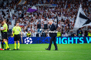 2023-09-20 - Carlo Ancelotti (Real Madrid) celebrate the victory at the end of the football match between Real Madrid and Union Berlin valid for the matchday 01 of the Uefa Champions League played at Santiago Bernabeu stadium on September 20, 2023 in Madrid, Spain - REAL MADRID VS UNION BERLIN - UEFA CHAMPIONS LEAGUE - SOCCER