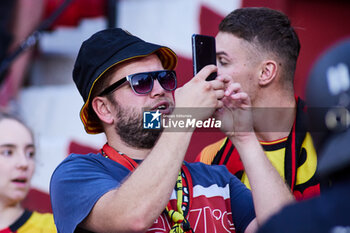 2023-01-08 - Fans of RC Lens during the UEFA Champions League, Group B, match between Sevilla FC and RC Lens at Ramon Sanchez-Pizjuan stadium on September 20, 2023 in Sevilla, Spain. Photo Joaquin Corchero / SpainDPPI / DPPI - FOOTBALL - CHAMPIONS LEAGUE - FC SEVILLA V RC LENS - UEFA CHAMPIONS LEAGUE - SOCCER