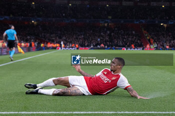 2023-09-20 - GOAL 3-0 Arsenal forward Gabriel Jesus (9) scores and celebrates during the Champions League match between Arsenal and PSV Eindhoven at the Emirates Stadium, London, England on 20 September 2023. Photo Ian Stephen /ProSportsImages / DPPI - FOOTBALL - CHAMPIONS LEAGUE - ARSENAL V PSV EINDHOVEN - UEFA CHAMPIONS LEAGUE - SOCCER